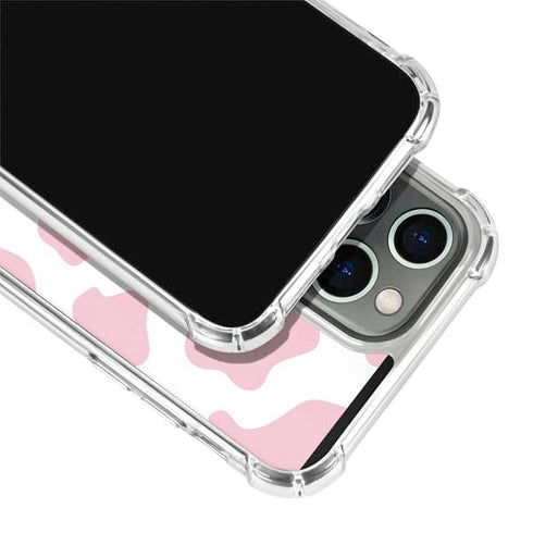 Pink Cow Print iPhone 14 Pro Clear Case