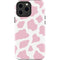 Pink Cow Print iPhone 14 Pro Max Impact Case