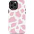 Pink Cow Print iPhone 14 Pro Max Impact Case