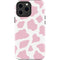 Pink Cow Print iPhone 15 Pro Max Impact Case