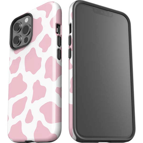 Pink Cow Print iPhone 14 Pro Max Impact Case