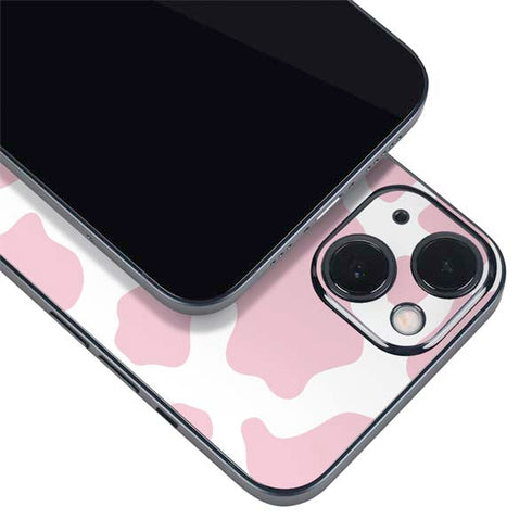 Pink Cow Print iPhone 14 Skin