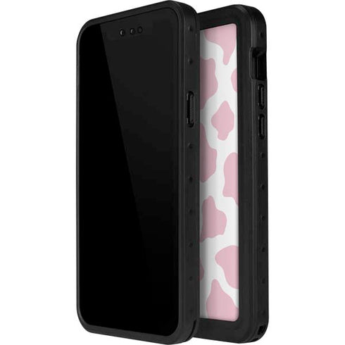 Pink Cow Print iPhone 15 Plus Waterproof Case