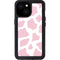 Pink Cow Print iPhone 15 Waterproof Case