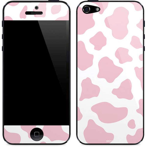Pink Cow Print iPhone 5/5s/5SE Skin
