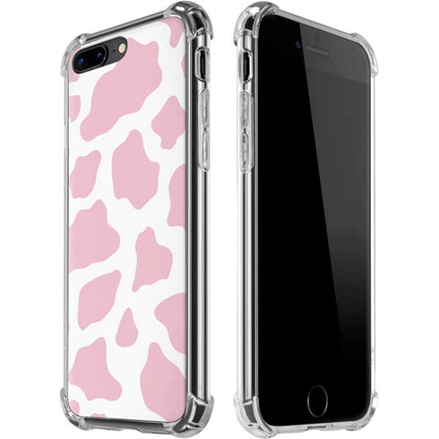 Pink Cow Print iPhone 7/8 Plus Clear Case