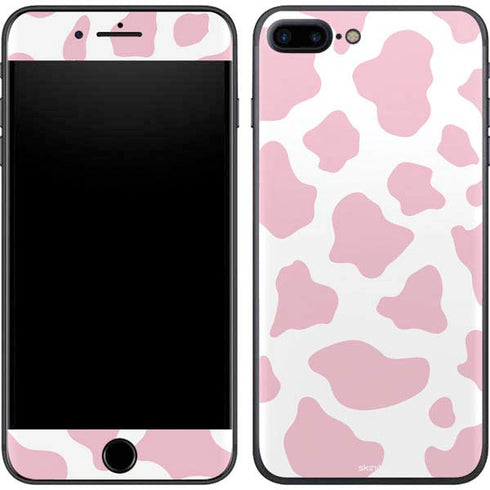 Pink Cow Print iPhone 8 Plus Skin