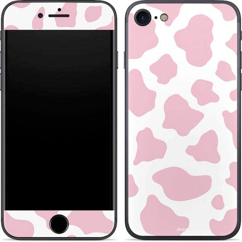 Pink Cow Print iPhone 8 Skin
