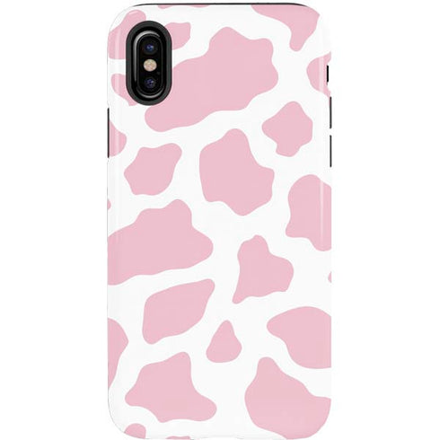 Pink Cow Print iPhone X Pro Case