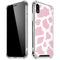 Pink Cow Print iPhone XR Clear Case