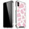 Pink Cow Print iPhone XS Max Clear Case