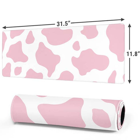 Pink Cow Print Gaming Mouse Pad