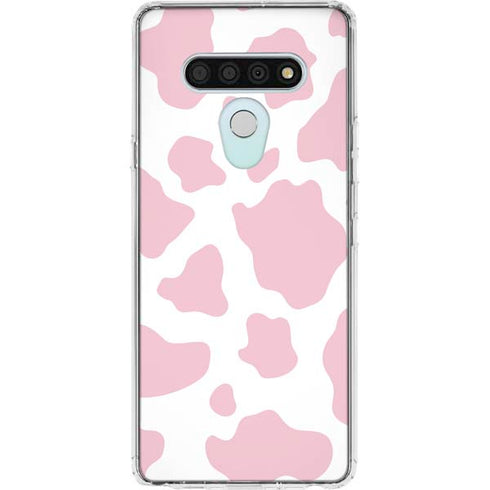 Pink Cow Print LG Stylo 6 Clear Case