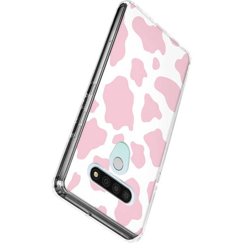 Pink Cow Print LG Stylo 6 Clear Case