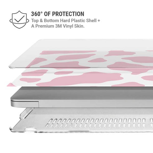 Pink Cow Print MacBook Air 15in (2023-2025) Case plus Skin