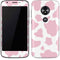 Pink Cow Print Moto E5 Play Skin
