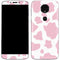Pink Cow Print Moto E5 Plus Skin