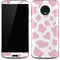 Pink Cow Print Moto G6 Skin