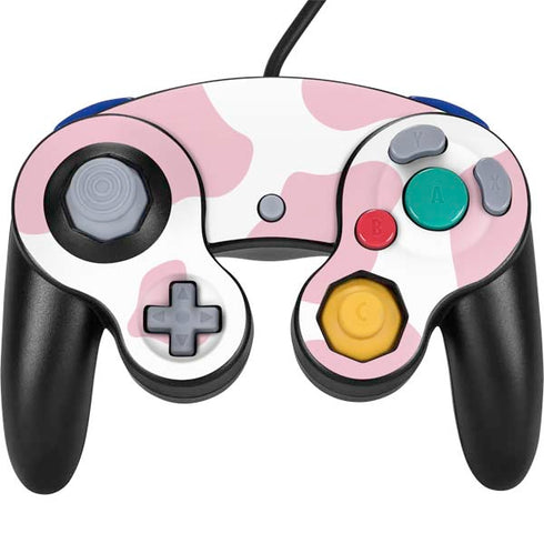 Pink Cow Print Nintendo GameCube Controller Skin