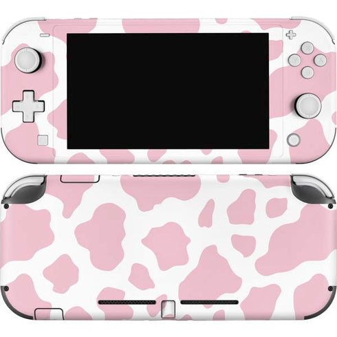 Pink Cow Print Nintendo Switch Lite Skin