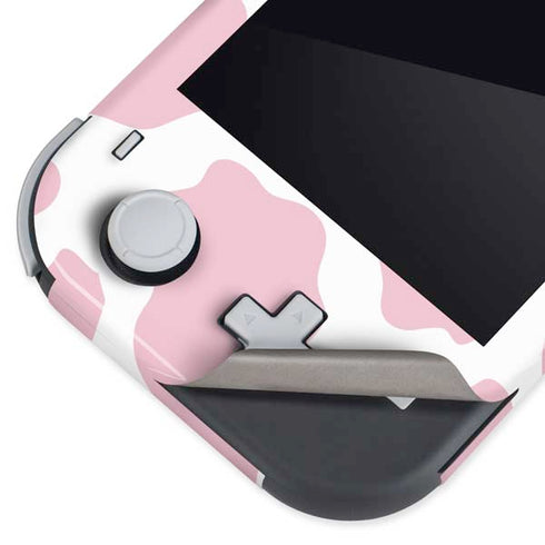 Pink Cow Print Nintendo Switch Lite Skin