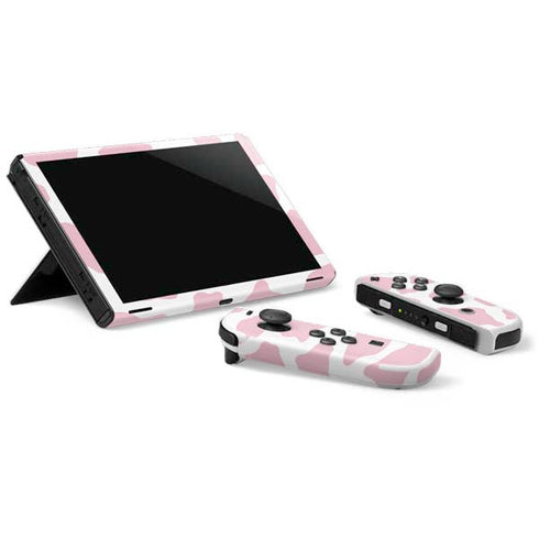 Pink Cow Print Nintendo Switch OLED (2021) Skin