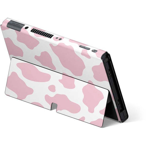 Pink Cow Print Nintendo Switch OLED (2021) Skin