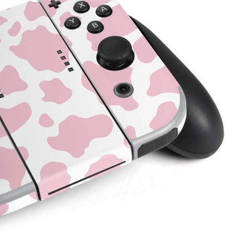 Pink Cow Print Nintendo Switch OLED (2021) Skin