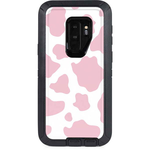 Pink Cow Print Otterbox Defender Galaxy Skin