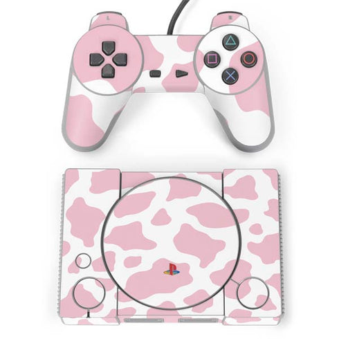 Pink Cow Print PlayStation Classic Bundle Skin