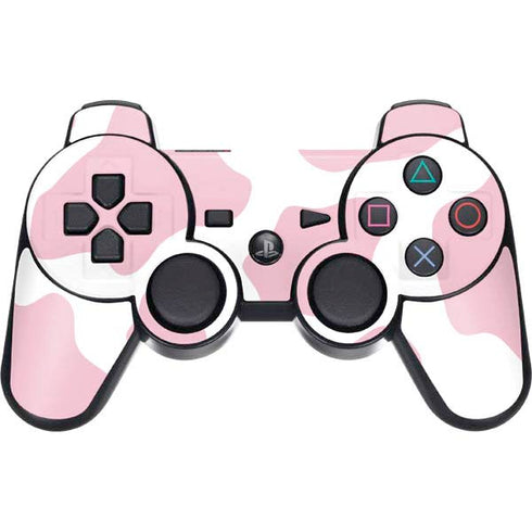 Pink Cow Print PS3 Dual Shock wireless controller Skin