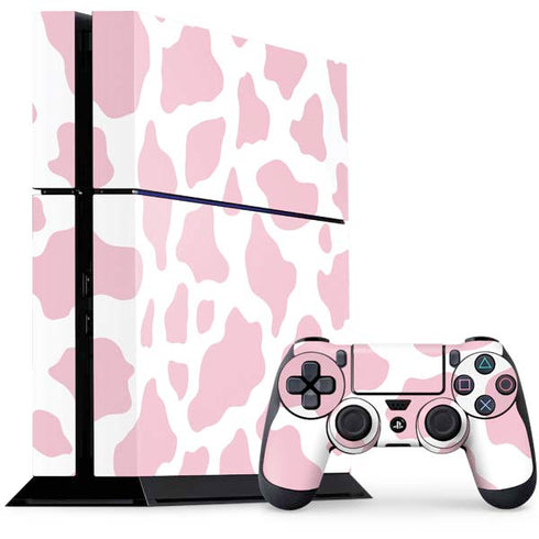 Pink Cow Print PS4 Console and Controller Bundle Skin