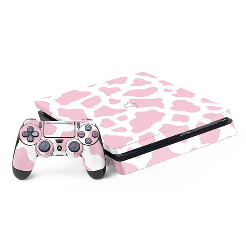 Pink Cow Print PS4 Slim Bundle Skin