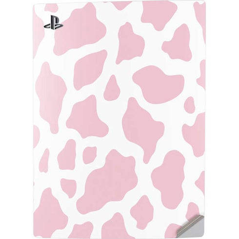 Pink Cow Print PS5 Digital Edition Console Skin