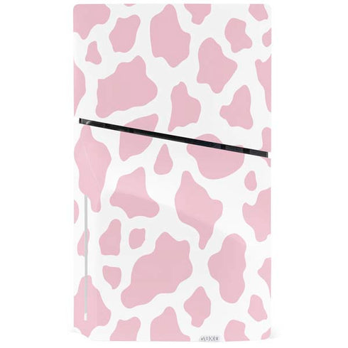 Pink Cow Print PS5 Slim Disk Bundle Skin