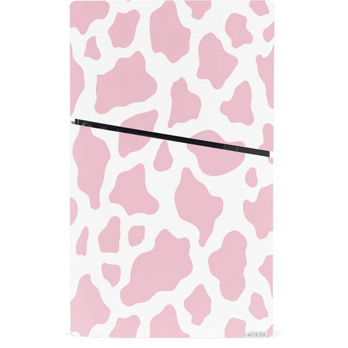 Pink Cow Print PS5 Slim Digital Edition Bundle Skin