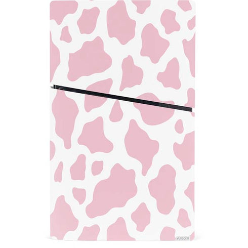 Pink Cow Print PS5 Slim Digital Edition Console Skin