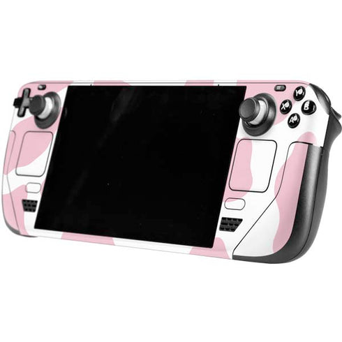 Pink Cow Print Steam Deck Handheld Gaming Computer Skin