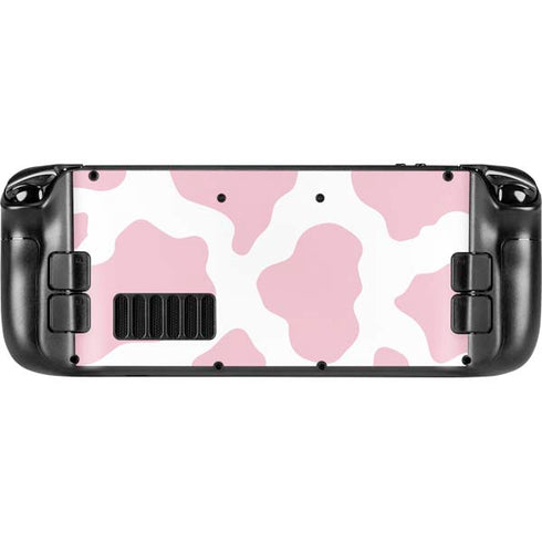 Pink Cow Print Steam Deck Handheld Gaming Computer Skin