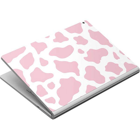 Pink Cow Print Surface Book Skin