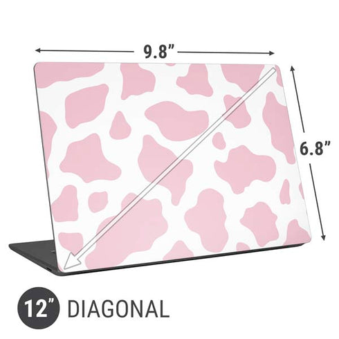 Pink Cow Print Universal Laptop 12in (9.8 x 6.8in) Skin
