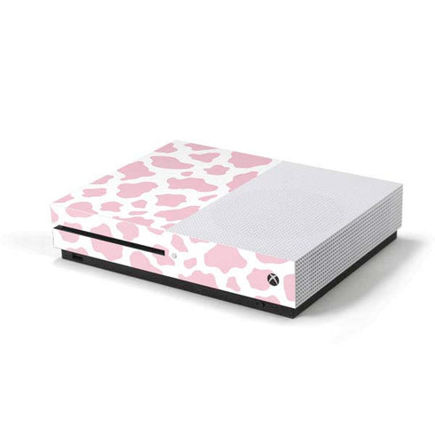 Pink Cow Print Xbox One S Console Skin