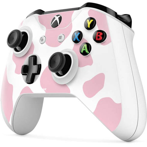 Pink Cow Print Xbox One S Controller Skin