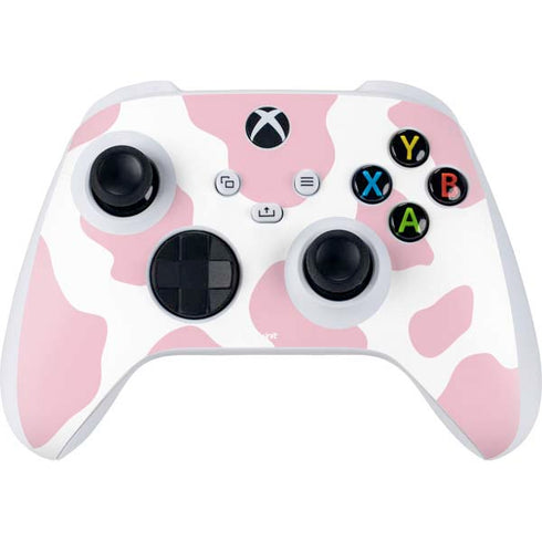 Pink Cow Print Xbox Series S Controller Skin