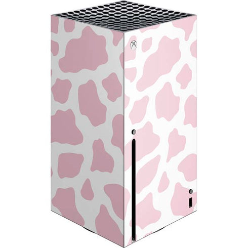 Pink Cow Print Xbox Series X Console Skin