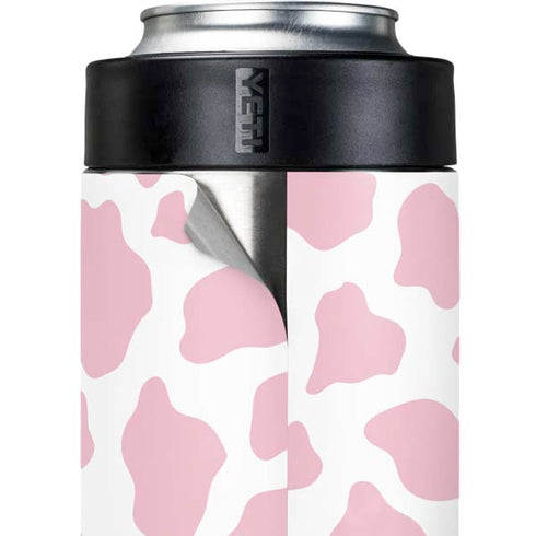 Pink Cow Print Yeti Colster Can Insulator Skin