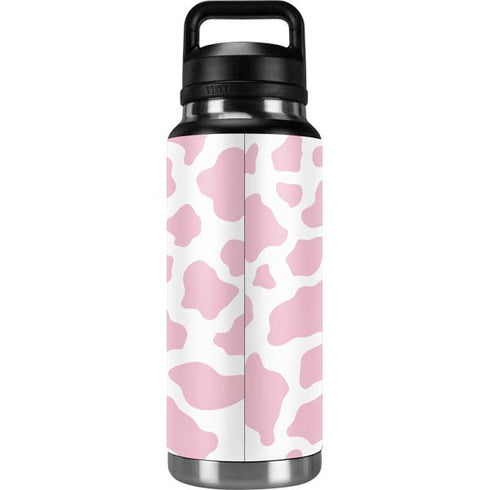 Pink Cow Print YETI Rambler 36oz Bottle Skin