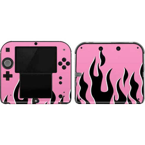 Pink Flames Nintendo 2DS Skin
