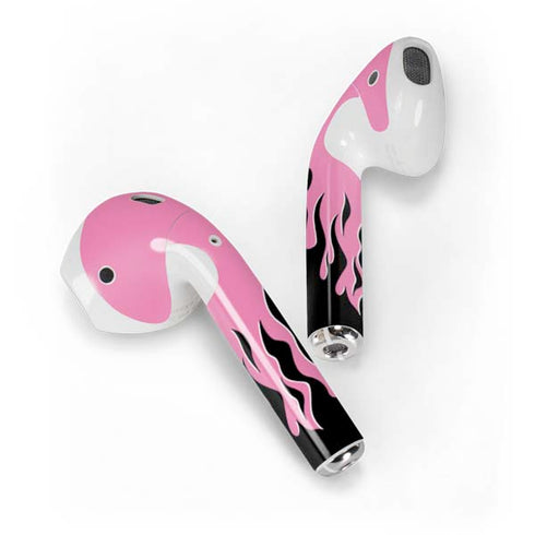 Pink Flames Apple AirPods 2 Skin