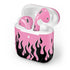 Pink Flames Apple AirPods 2 Skin